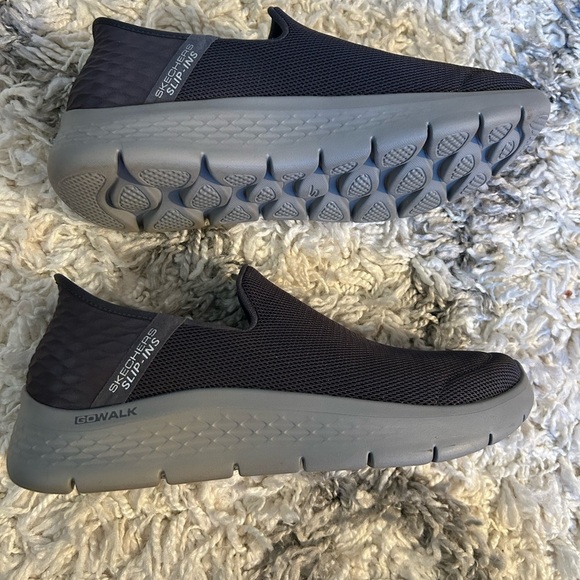 Skechers Men's Dark Grey “Go Walk” Slip-In Shoes - Picture 2 of 8